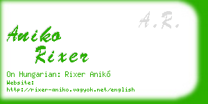 aniko rixer business card
